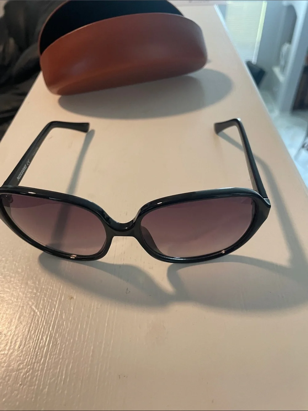 Missoni Black Frame Sunglasses with Purple Lenses